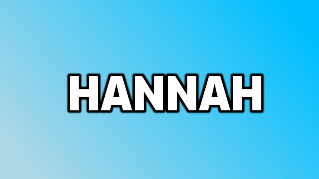 Significado del nombre Hannah